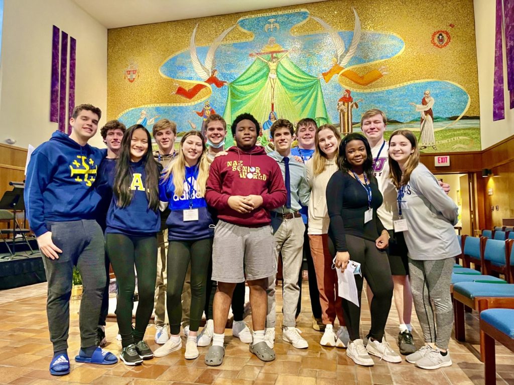 Students from across the Xaverian Brothers Sponsored Schools network gathered at the Holy Family Passionist Retreat Center in West Hatford, CT, for the 2022 XBSS Student Leadership Retreat.
